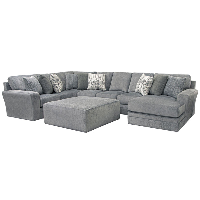 2477 Large 3 PC Sectional in Glacier Gray Sectional