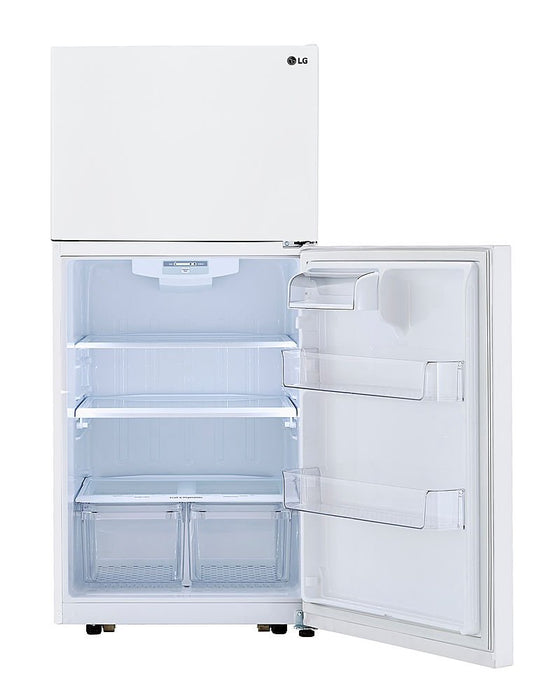 LG - 20.2 Cu. Ft. Top-Freezer Refrigerator - White