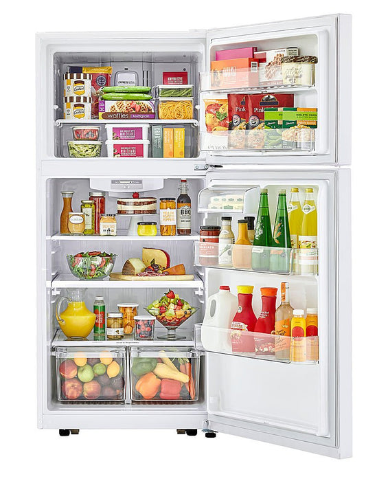 LG - 20.2 Cu. Ft. Top-Freezer Refrigerator - White