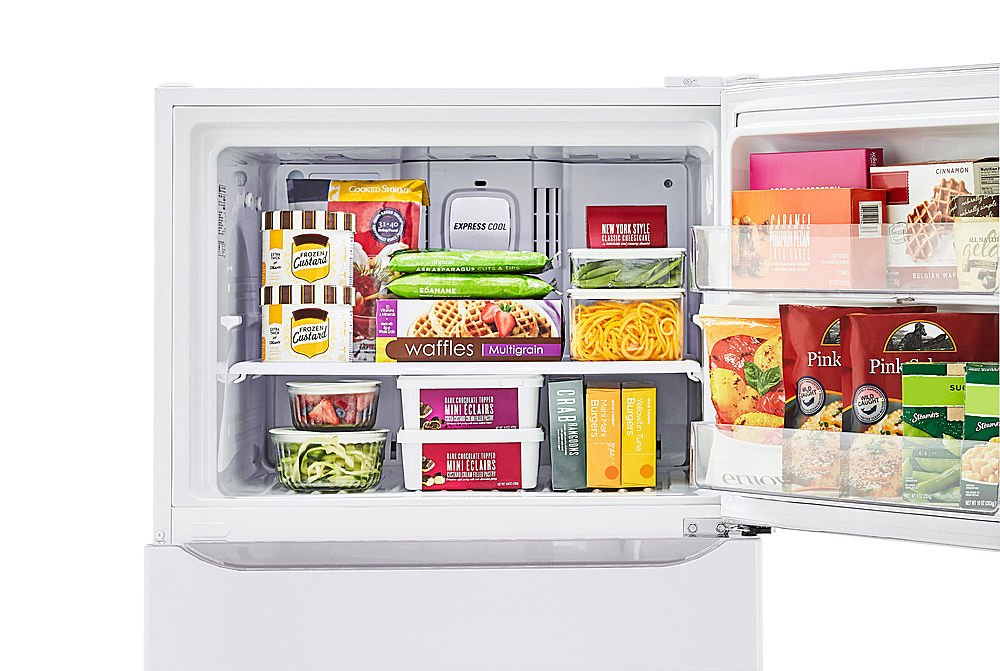 LG - 20.2 Cu. Ft. Top-Freezer Refrigerator - White