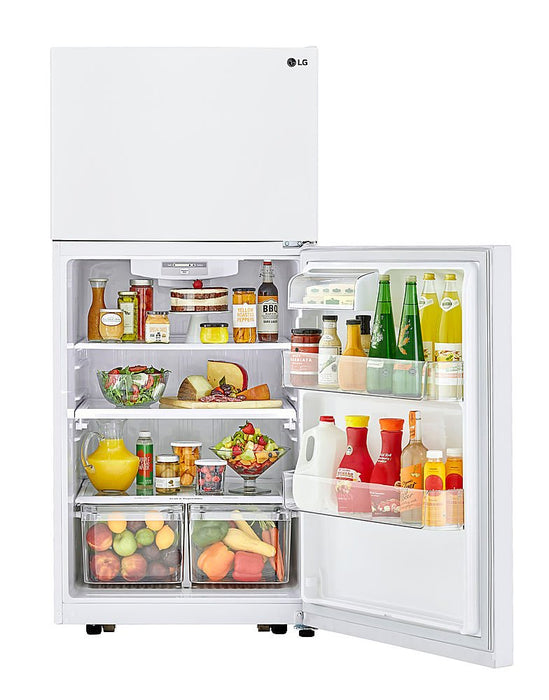 LG - 20.2 Cu. Ft. Top-Freezer Refrigerator - White