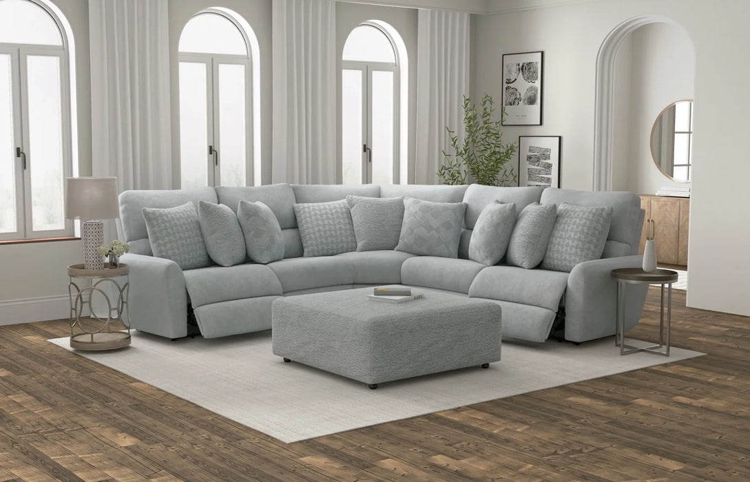 3360 Majesty Power Sectional - 2 Power Recliners - Low Pile Fur