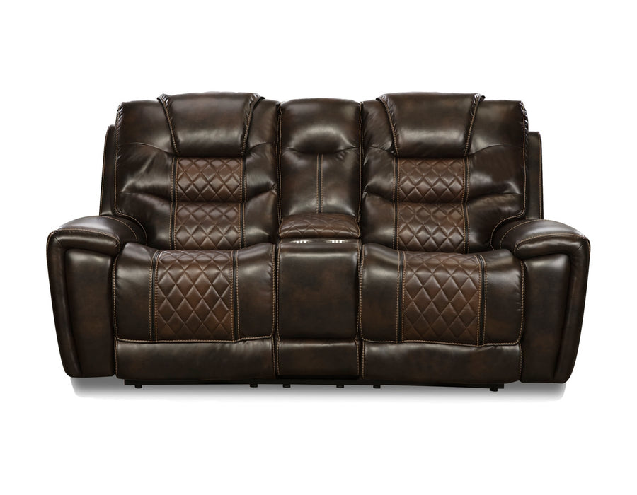 98701 Sofa & Loveseat Set: Brown & Tobacco