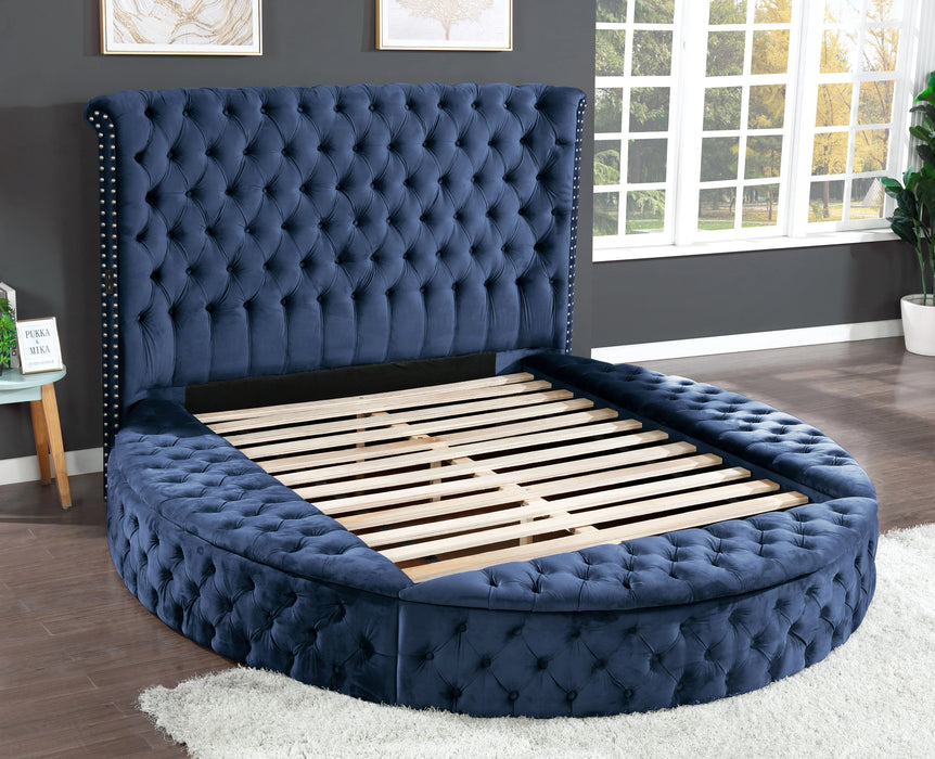 Hazel Velvet Bed w/ USB & Speakers