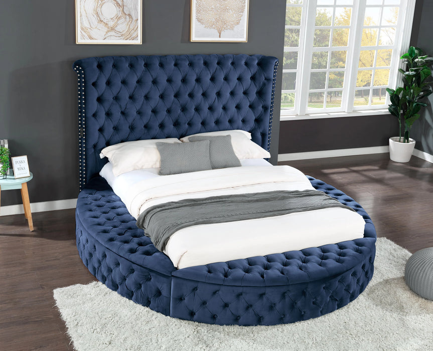 Hazel Velvet Bed w/ USB & Speakers