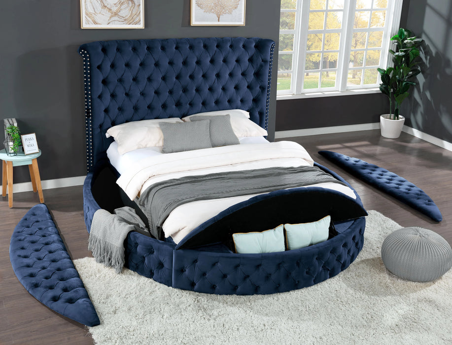 Hazel Velvet Bed w/ USB & Speakers