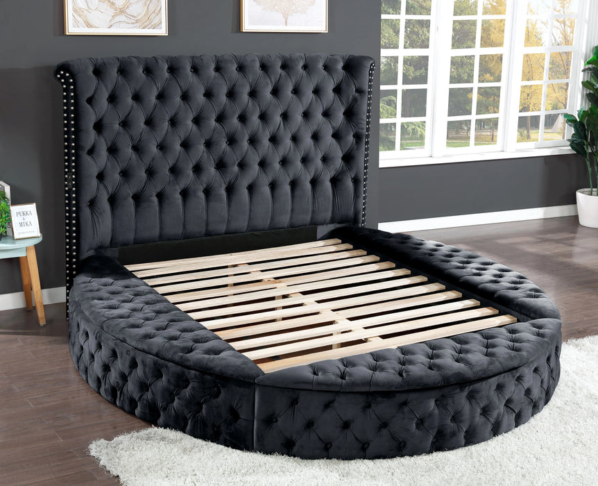 Hazel Velvet Bed w/ USB & Speakers