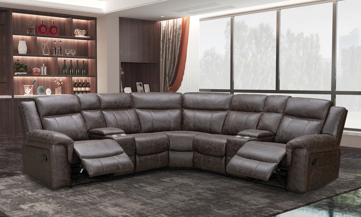 2990 Saddle Brown Motion Sectional