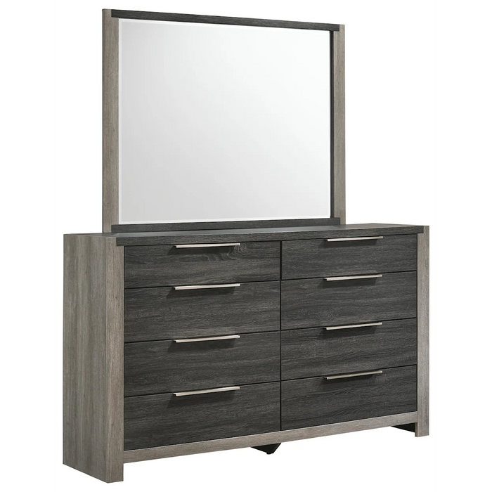 1071 2-Tone Felix Lt/Gr/Dr/Gr Bedroom Set