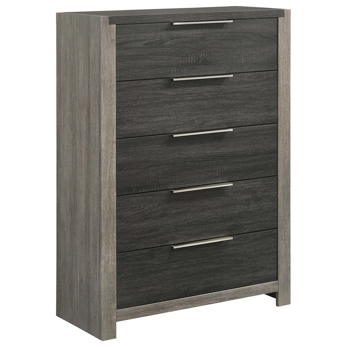 1071 2-Tone Felix Lt/Gr/Dr/Gr Bedroom Set