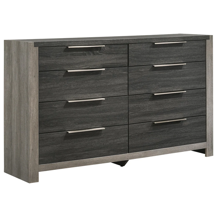 1071 2-Tone Felix Lt/Gr/Dr/Gr Bedroom Set