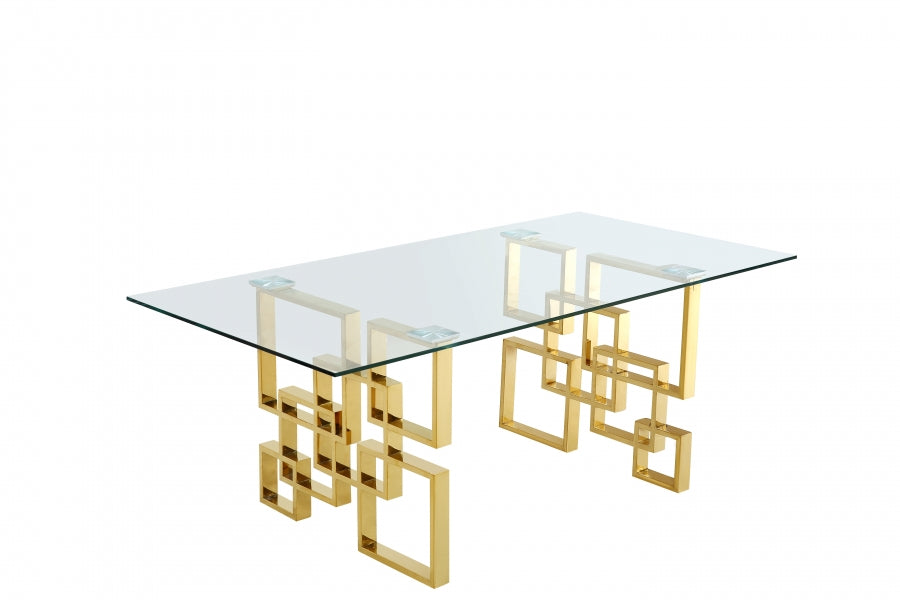 Chrome/Gold Plated Dining Table