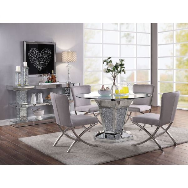 Round Glass Noralie Dining Table